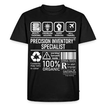 Precision Inventory Specialist multi tasking - Men's Premium Organic T-Shirt - black - Front - Nico (187cm)