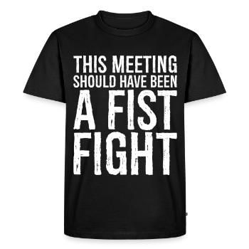 this meeting should have been a fist fight - Men's Premium Organic T-Shirt - black - Front - Nico (187cm)