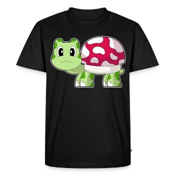 Champignon Tortue - T-shirt Premium bio Homme - noir - Devant - Nico (187cm)