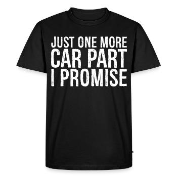 juste une pièce de voiture de plus, je vous le promets - T-shirt Premium bio Homme - noir - Devant - Nico (187cm)