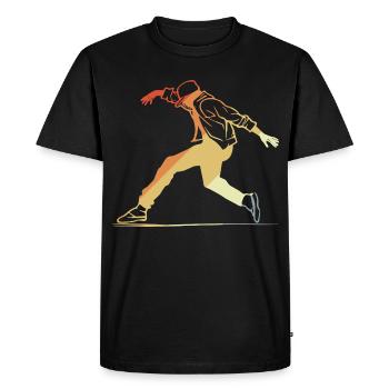 Retro Breakdancing - Men's Premium Organic T-Shirt - black - Front - Nico (187cm)