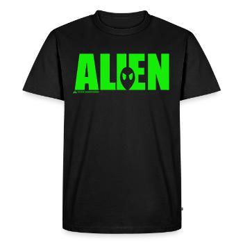 Alien Shadow - Men's Premium Organic T-Shirt - black - Front - Nico (187cm)