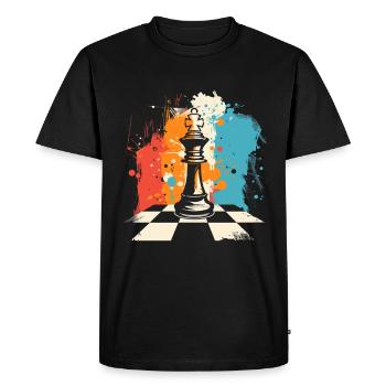Pièce - T-shirt Premium bio Homme - noir - Devant - Nico (187cm)