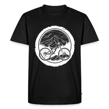 Croquis d’amateur de vélo de montagne - T-shirt Premium bio Homme - noir - Devant - Nico (187cm)