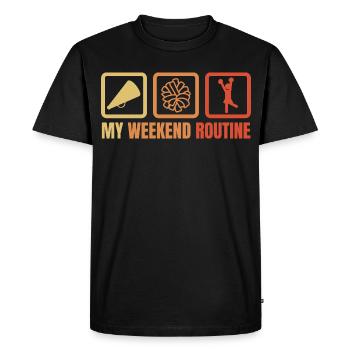 Cheerleader Weekend Routine - Men's Premium Organic T-Shirt - black - Front - Nico (187cm)