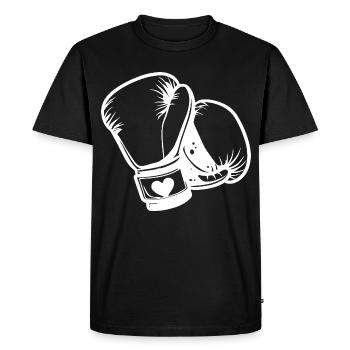 Croquis de gants de boxe - T-shirt Premium bio Homme - noir - Devant - Nico (187cm)