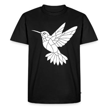 White Hummingbird - Men's Premium Organic T-Shirt - black - Front - Nico (187cm)