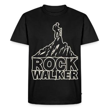 Marcheur de roche [Blanc] - T-shirt Premium bio Homme - noir - Devant - Nico (187cm)
