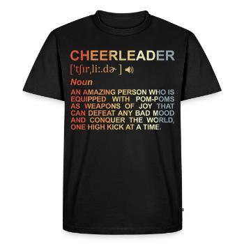 Cheerleader Dictionary - Men's Premium Organic T-Shirt - black - Front - Nico (187cm)