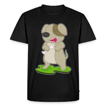 Os de chien - T-shirt Premium bio Homme - noir - Devant - Nico (187cm)