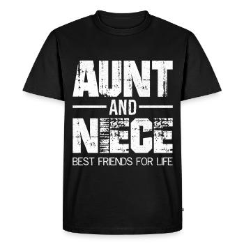 aunt and niece best friends for life - Men's Premium Organic T-Shirt - black - Front - Nico (187cm)