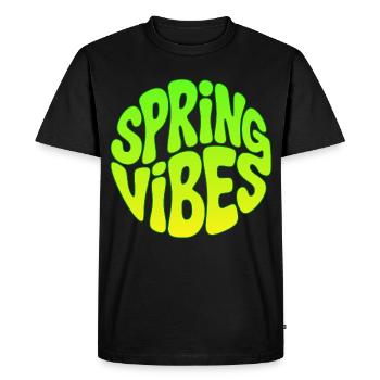 Spring vibes - Men's Premium Organic T-Shirt - black - Front - Nico (187cm)