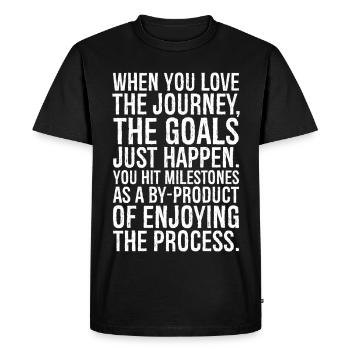 when you love the journey the goals just happen - Men's Premium Organic T-Shirt - black - Front - Nico (187cm)