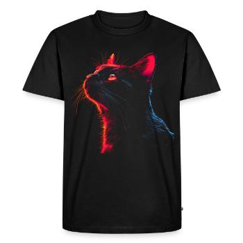 Chats Croquis Look des années 90 - T-shirt Premium bio Homme - noir - Devant - Nico (187cm)