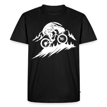 Croquis de VTT - T-shirt Premium bio Homme - noir - Devant - Nico (187cm)