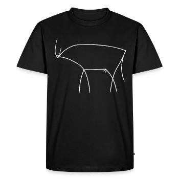 Bull - Men's Premium Organic T-Shirt - black - Front - Nico (187cm)