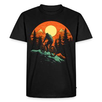 Illustration de VTT - T-shirt Premium bio Homme - noir - Devant - Nico (187cm)