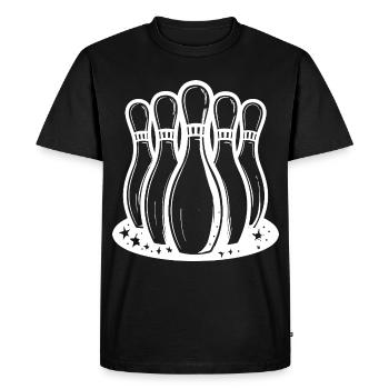 Quilles de bowling style dessin animé - T-shirt Premium bio Homme - noir - Devant - Nico (187cm)