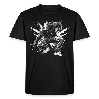 Breakdancers - Men's Premium Organic T-Shirt - black - Front - Nico (187cm)