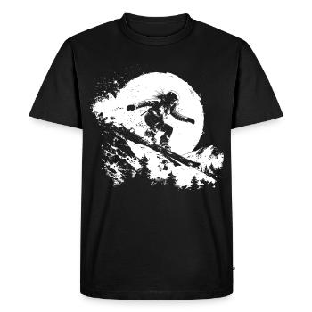 Croquis de snowboarder - T-shirt Premium bio Homme - noir - Devant - Nico (187cm)
