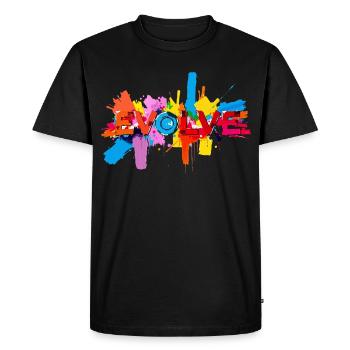 Develop further - Men's Premium Organic T-Shirt - black - Front - Nico (187cm)