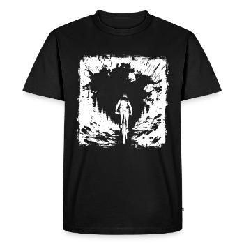 Croquis de VTT - T-shirt Premium bio Homme - noir - Devant - Nico (187cm)