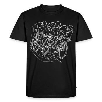 Cyclist Line Drawing - Men's Premium Organic T-Shirt - black - Front - Nico (187cm)