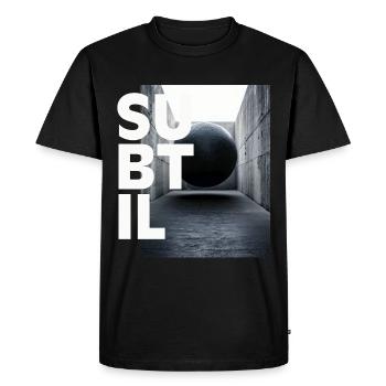 Apesanteur subtil noir et blanc création graphique - T-shirt Premium bio Homme - noir - Devant - Nico (187cm)