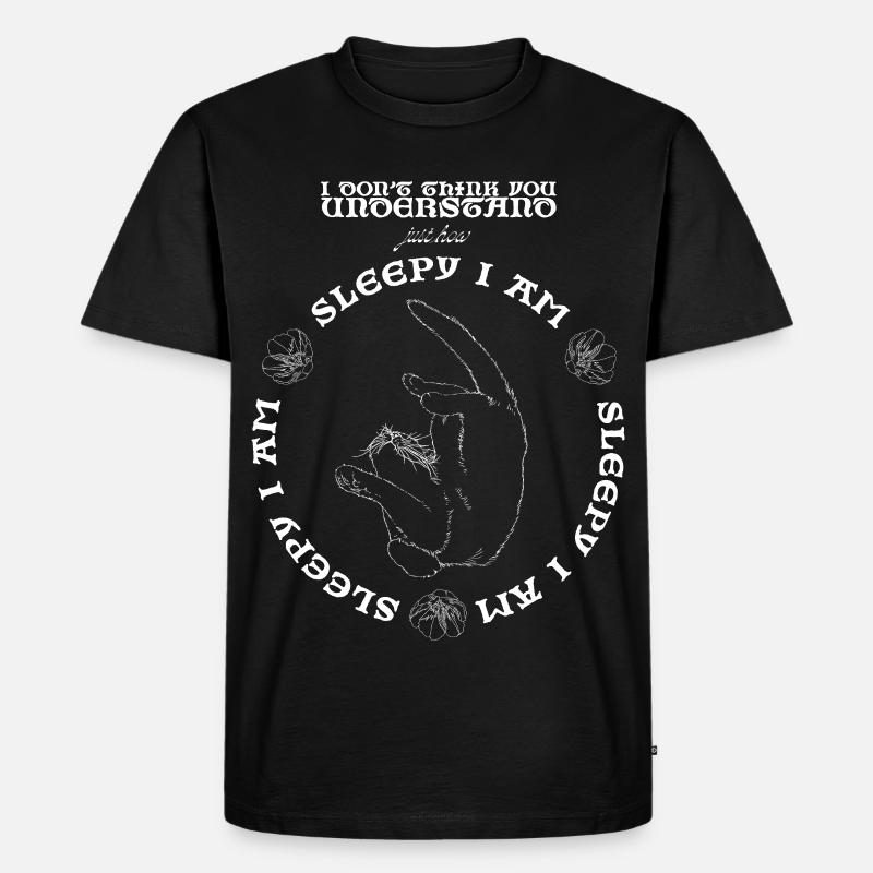 SCHLÄFRIG - Männer Premium Bio T-Shirt - Schwarz