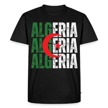 Algerian flag, Algerian pride - Men's Premium Organic T-Shirt - black - Front - Nico (187cm)