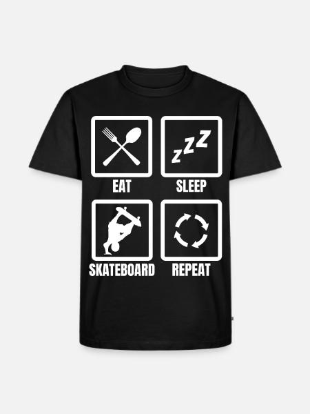 Eat Sleep Skateboard Repeat - Men's Premium Organic T-Shirt - black