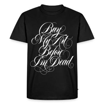 Buy My Art - Männer Premium Bio T-Shirt - Schwarz - Vorne - Nico (187cm)