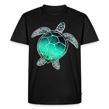Tortue marine - T-shirt Premium bio Homme - noir - Devant - Nico (187cm)
