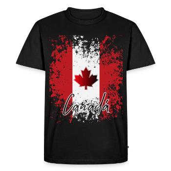 Canadian pride, I love Canada - Men's Premium Organic T-Shirt - black - Front - Nico (187cm)