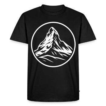 Matterhorn - Men's Premium Organic T-Shirt - black - Front - Nico (187cm)