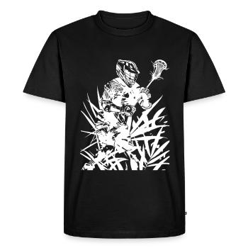 Lacrosse Players - Men's Premium Organic T-Shirt - black - Front - Nico (187cm)