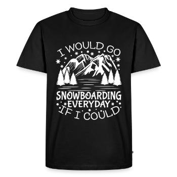 Le snowboard au quotidien - T-shirt Premium bio Homme - noir - Devant - Nico (187cm)
