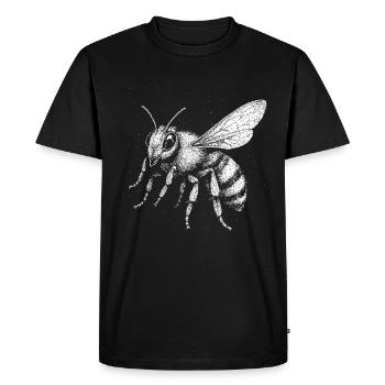 A bee - Men's Premium Organic T-Shirt - black - Front - Nico (187cm)
