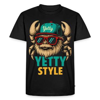 Graphisme Yeti Style Yetty - T-shirt Premium bio Homme - noir - Devant - Nico (187cm)