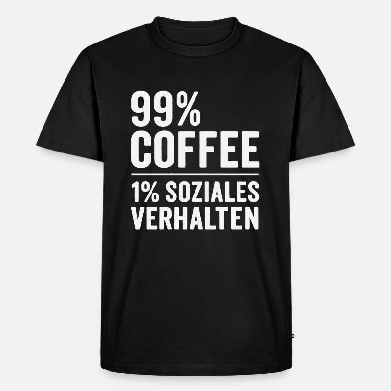 99% Coffee - Men's Premium Organic T-Shirt - black
