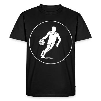 Basketball - Men's Premium Organic T-Shirt - black - Front - Nico (187cm)