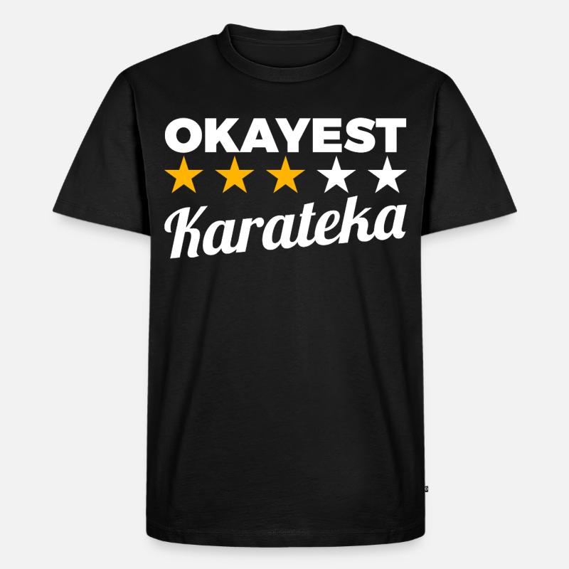 Durchschnittlicher Karateka - Männer Premium Bio T-Shirt - Schwarz