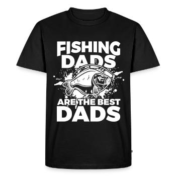 Fishing fathers are the best fathers - Men's Premium Organic T-Shirt - black - Front - Nico (187cm)