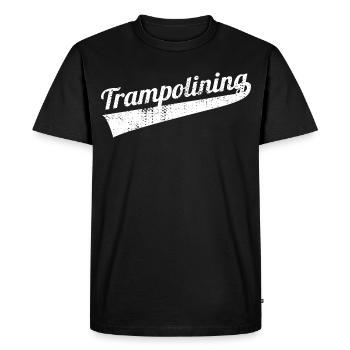 Saut amusant sur trampoline - T-shirt Premium bio Homme - noir - Devant - Nico (187cm)