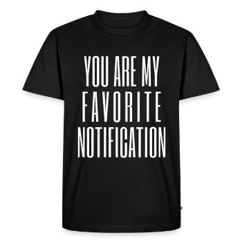 Vous êtes ma notification préférée - T-shirt Premium bio Homme - noir - Devant - Nico (187cm)