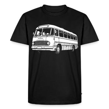 Légende de l’autobus - T-shirt Premium bio Homme - noir - Devant - Nico (187cm)