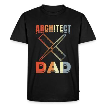 Architect Father - Men's Premium Organic T-Shirt - black - Front - Nico (187cm)