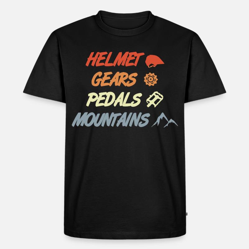 Lustiger Mountainbiking Spruch - Männer Premium Bio T-Shirt - Schwarz