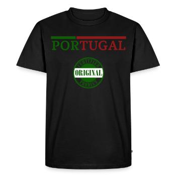 Fierté portugaise, j’adore le Portugal - T-shirt Premium bio Homme - noir - Devant - Nico (187cm)