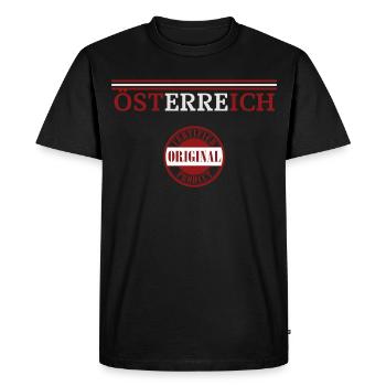 Fierté autrichienne, drapeau de l’Autriche - T-shirt Premium bio Homme - noir - Devant - Nico (187cm)